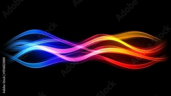 Fototapeta Abstract vibrant wavy lines (37)