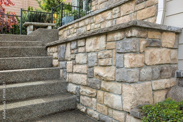 Obraz Cultured Stone Work on House Front