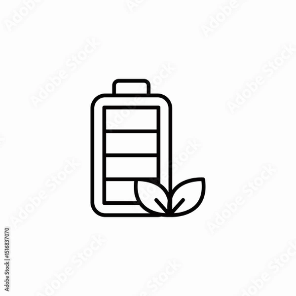 Obraz eco battery icon sign vector