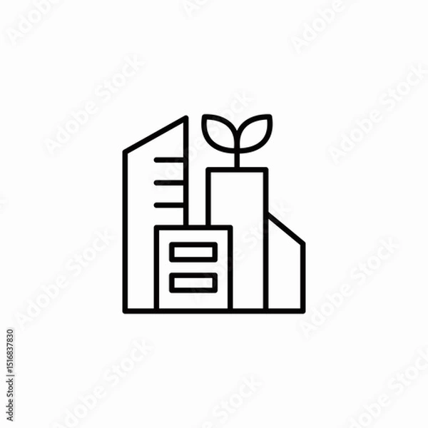 Obraz ecological city icon sign vector