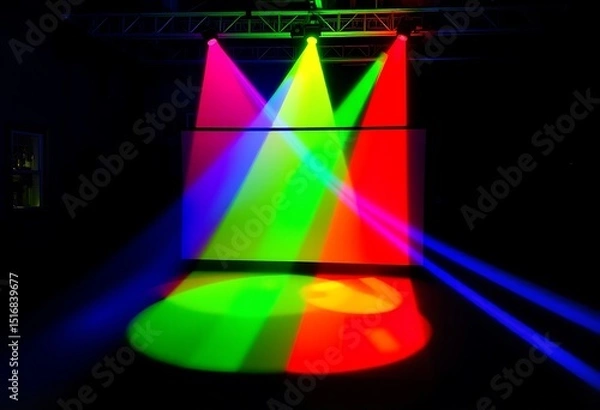 Obraz Colorful Spotlights on Stage
