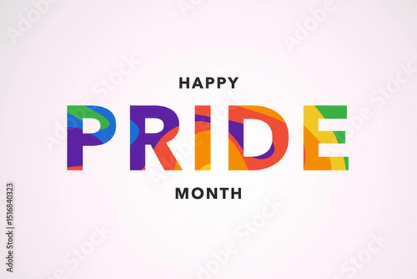 Fototapeta Pride Month in June. LGBTQ multicolored rainbow flag. Original color symbol of gay pride background, high resolution poster	or banner