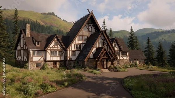 Obraz house in the mountains