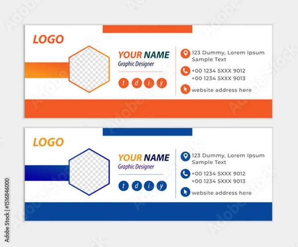 Obraz Email signature Template Design