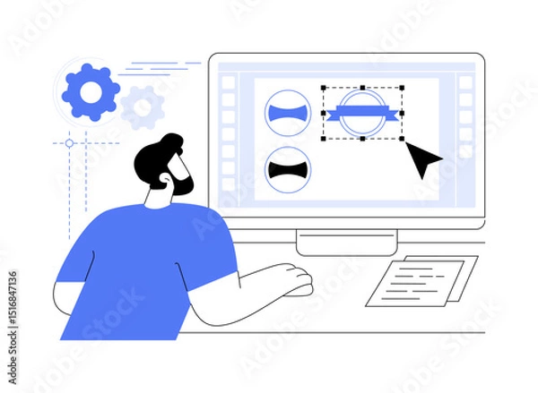 Obraz Branding concept isolated cartoon vector illustrations.