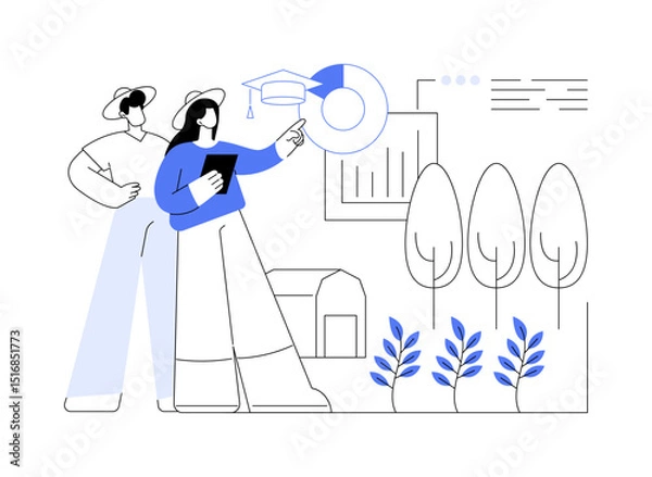Obraz Horticulture isolated cartoon vector illustrations.