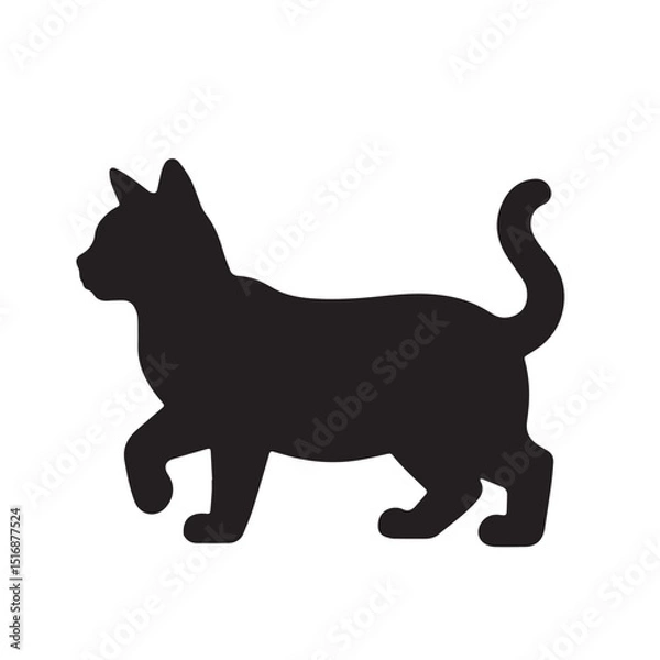 Obraz cat silhouette vector