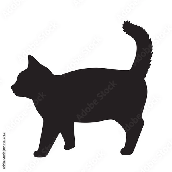 Obraz cat silhouette vector
