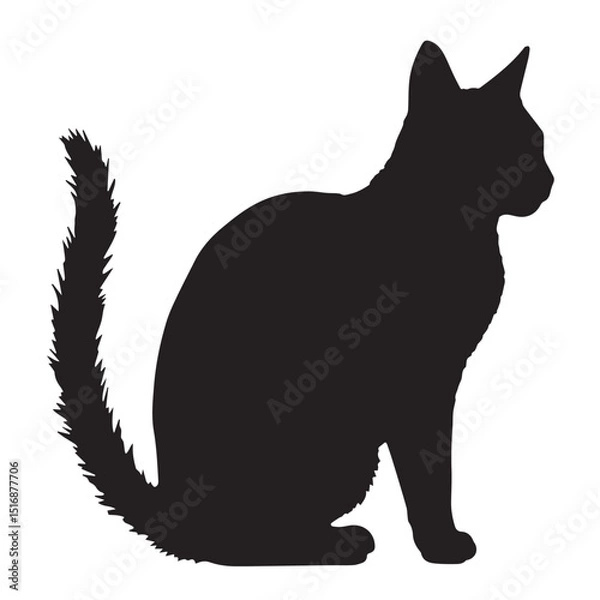 Obraz cat silhouette vector
