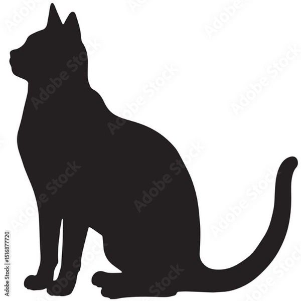 Obraz cat silhouette vector