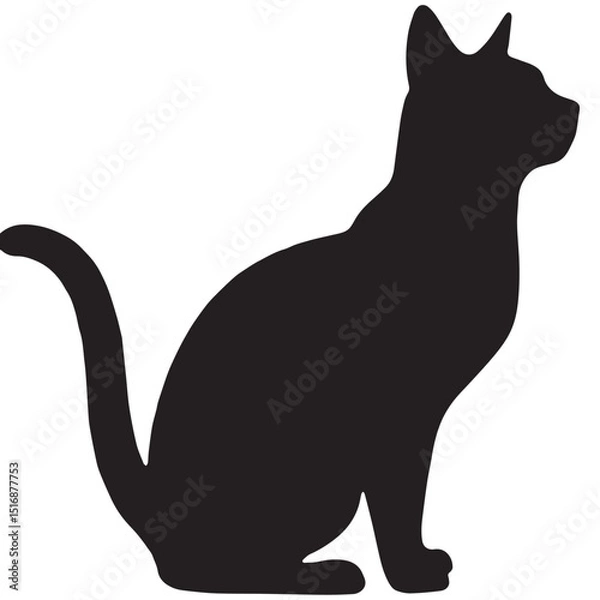 Obraz cat silhouette vector