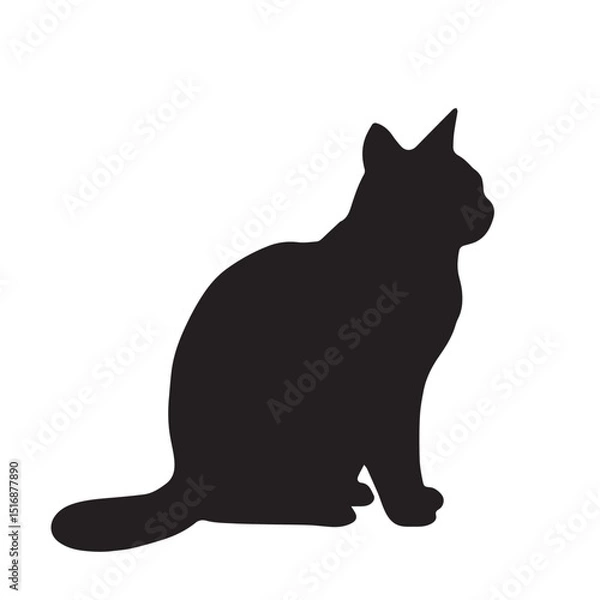 Obraz cat silhouette vector