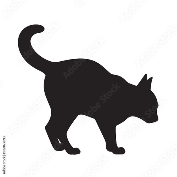 Obraz cat silhouette vector