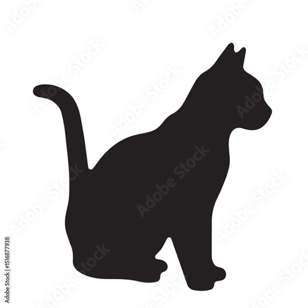 Obraz cat silhouette vector