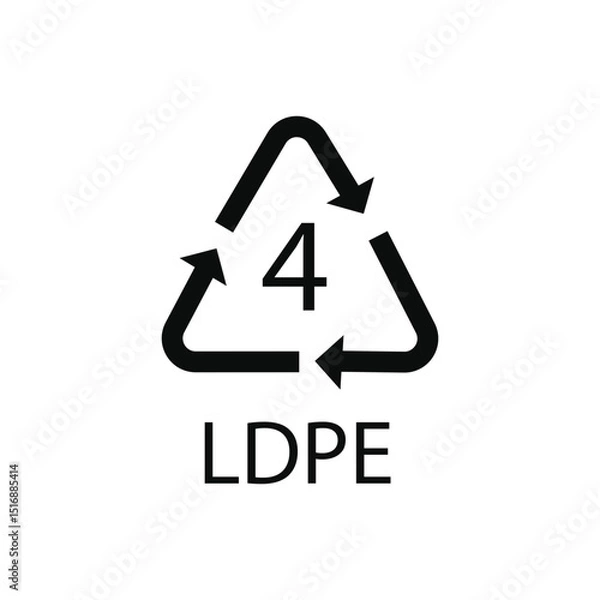 Obraz LDPE 4 Recycling Packaging logo