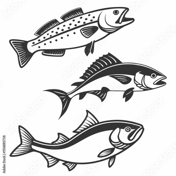 Fototapeta Fish Vector 