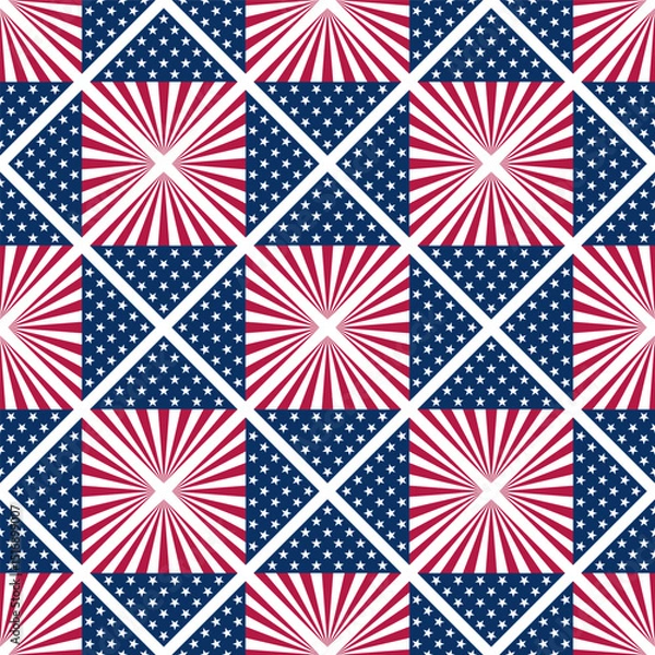 Fototapeta star and stripes background. american pattern for decoration and etc. vector illustration