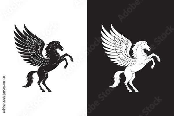 Obraz Winged Horse (Pegasus) Logo