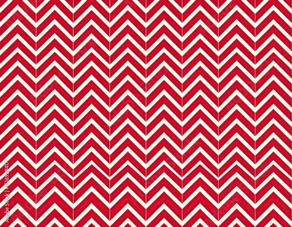 Fototapeta Red and white chevron pattern (1)