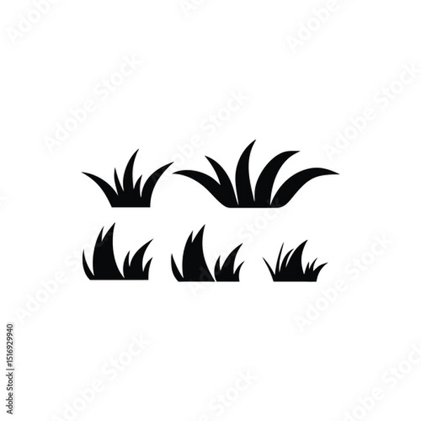 Obraz Grass Silhouette Illustration Design.