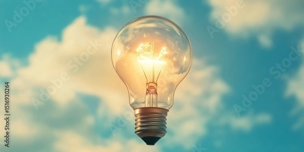 Fototapeta A Bright Idea Amid Clouds