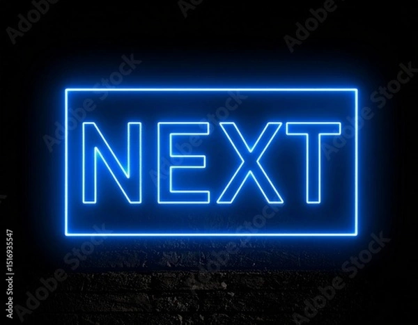 Obraz 3d render of a glowing neon sign symbol made of many spheres next sign 