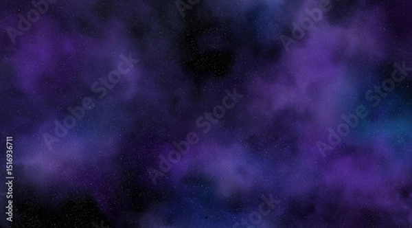 Fototapeta Amethyst and glassy with a starry night galaxy background, a celestial cosmic design, ultra-realistic, in a dark purple, blue, and black color palette, high resolution.