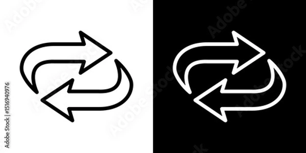 Fototapeta Exchange icon symbol concept for graphic design, Website, UI. Svg
