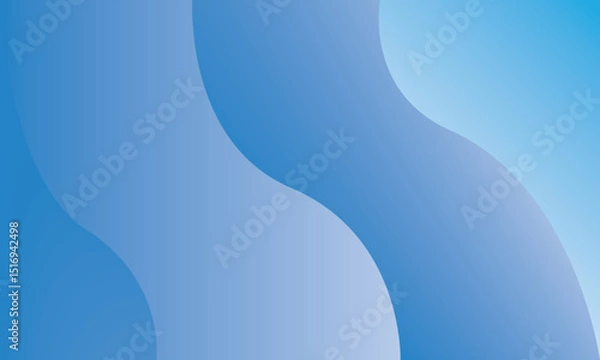 Fototapeta Abstract Blue Wavy Gradient Background
