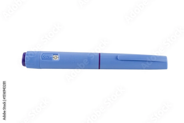 Fototapeta Cutout Ozempic injection pen PNG on transparent background
