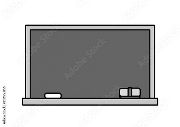 Fototapeta clip art of simple blackboard on white background　　　