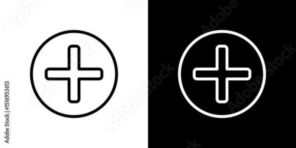 Fototapeta Plus icon symbol concept for graphic design, Website, UI. Svg