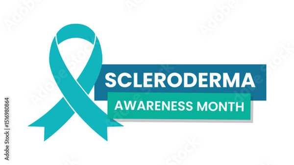 Obraz National Scleroderma Awareness Month background banner or poster design template.