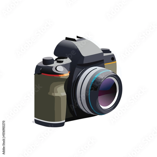 Obraz digital camera isolated on white background