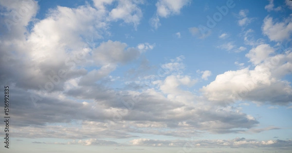 Obraz Cloudy Sky: Blue and White Cloudscape