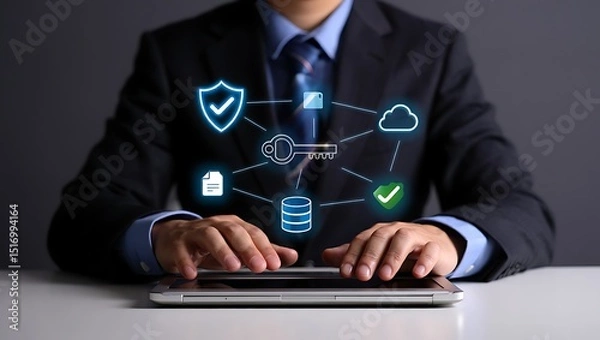 Fototapeta Cybersecurity Protecting Digital Assets with Robust Security Measures