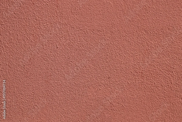 Obraz red pink peach Coral stucco wall exterior texture, peach fuzz color background. Abstract artistic backdrop for design. Salmon color, pastel orange plaster, pattern.