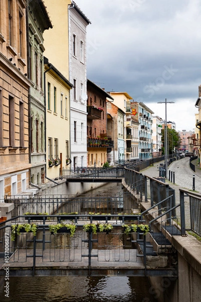 Fototapeta aerial view over Cluj-Napoca  Romania