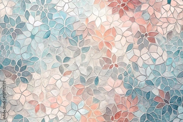 Obraz Abstract Floral Pattern in Pastel Tones
