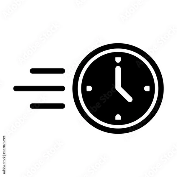 Fototapeta Immediate Vector Glyph Icon Design