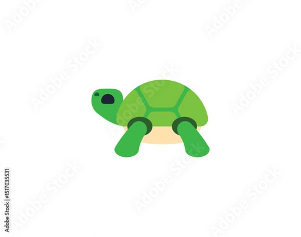 Fototapeta Tortoise vector isolated emoji icon. Turtle emoticon