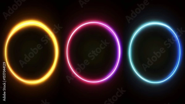 Fototapeta Colorful glowing circles (2)