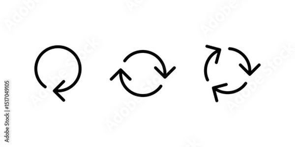 Fototapeta Refresh icon vector. exchange icon symbol. recycle vector icon symbol. Repeat and reload icons set and sync arrow rotation circle. for app user interface and web elements