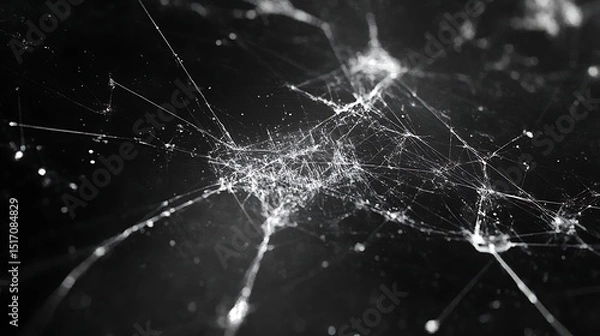 Fototapeta Abstract spider web network