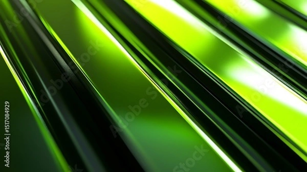 Obraz Abstract metallic green panels