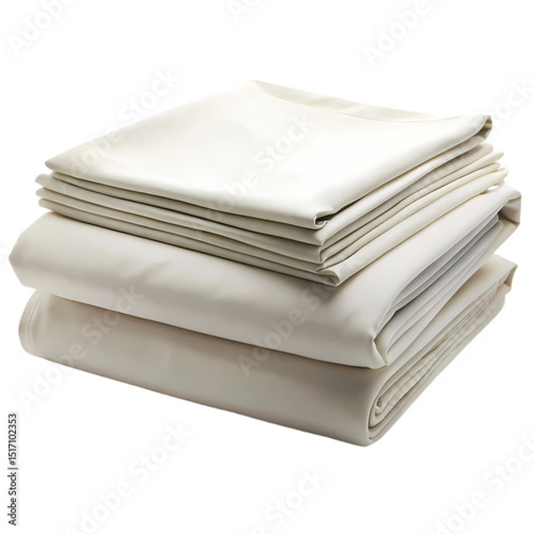 Obraz Neatly Stacked CreamColored Bedding