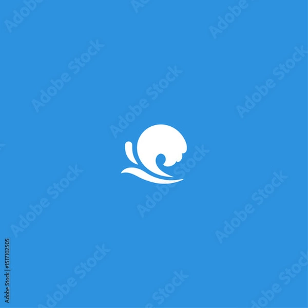 Obraz Water wave Icon flat vector design