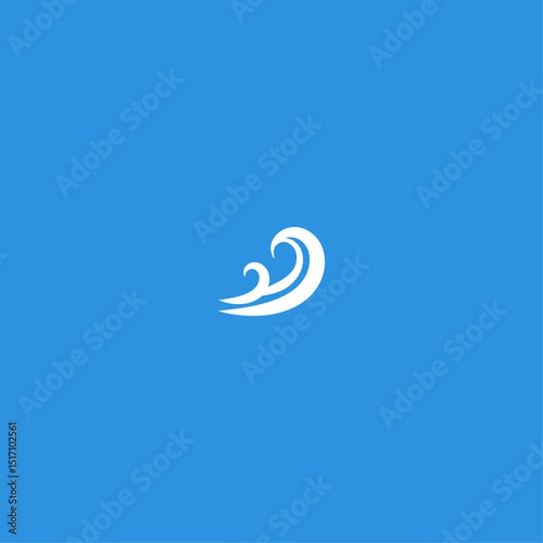 Obraz Water wave Icon flat vector design