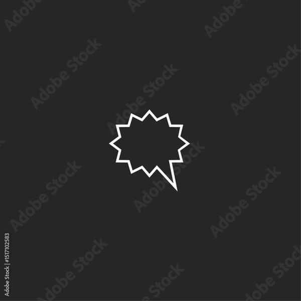 Obraz Chat bubble Icon flat vector design