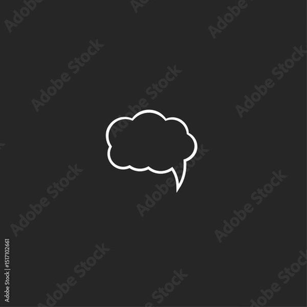 Obraz Chat bubble Icon flat vector design